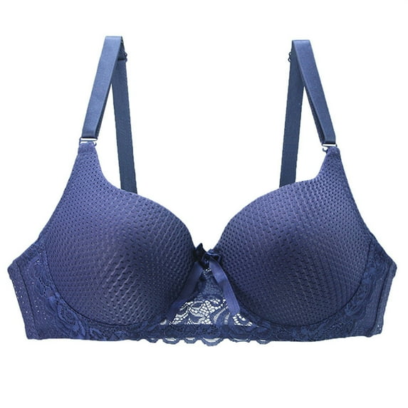 ZSQDM Women's Plus Size MagicLift Natural Support Bra Wirefree Blue 50D