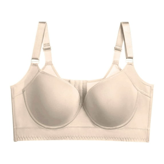 ZSQDM Womens Bras Shapedly Bra Shapedly Back Smoothing Bra Hide Back Full Back Coverage Deep Cup Bra D 48D
