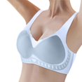 thumbnail image 1 of ZSQDM Womens Bras Womens Wireless Bra Super Gather Bra Anti Sagging Breasts Support Pushup Lifting Bras For Older Women Blue L, 1 of 7