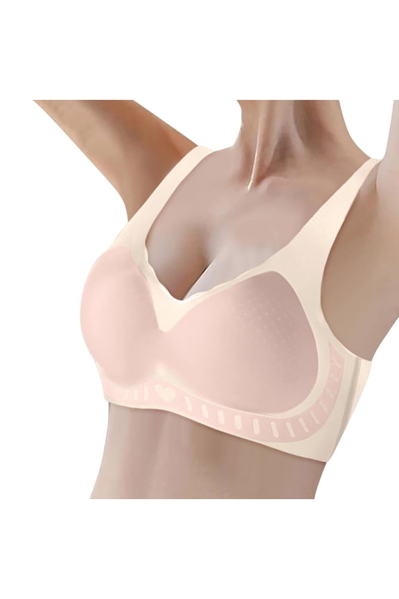 Womens Bras Womens Wireless Bra Super Gather Bra Anti Sagging Breasts Support Pushup Lifting Bras for Older Women Pink L