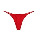 thumbnail image 1 of ZSQDM Womens Underwear Women Double Strap Thong Low Waist Double Cotton T Shape Panties Red S, 1 of 2