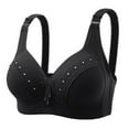 thumbnail image 1 of ZSQDM Womens Underwear Women's Orthopedic Anti Sagging Bra Bras For Senior Women Posture Correcting Bra Breathable Bras Black D, 1 of 3
