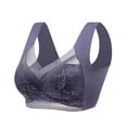 thumbnail image 1 of ZSQDM Womens Underwear Womens Posture Correcting Bra Seamless Bra Up Wireless Bra Breathable Bras For Older Women Everyday Bras Purple L, 1 of 3