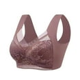 thumbnail image 1 of WCJM Womens Underwear Womens Posture Correcting Bra Seamless Bra Up Wireless Bra Breathable Bras for Older Women Everyday Bras Brown 6XL, 1 of 6