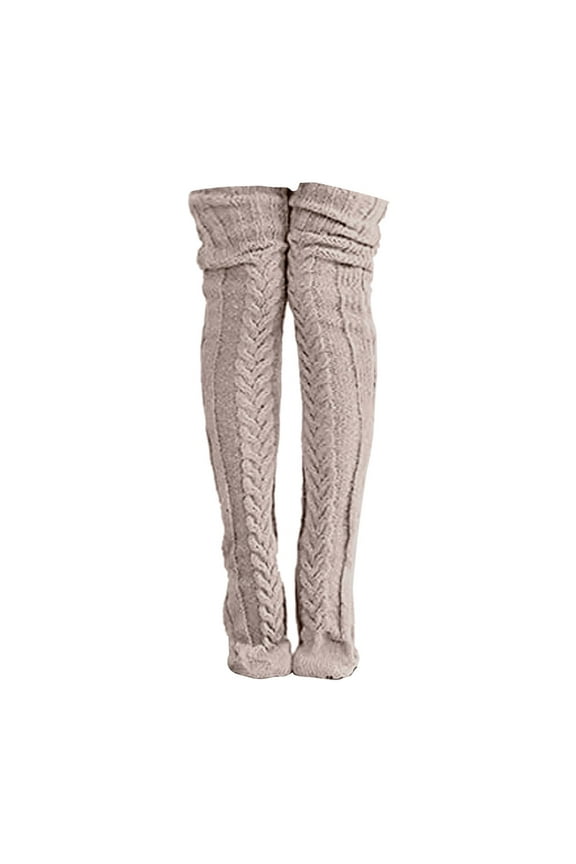 Compression Socks for Women and Men Women's Cable Knitted Boot Socks Extra Long Thigh High Winter Stockings Over Knee Leg Socks for Women