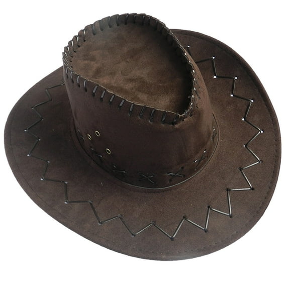ZSQDM Cowboy Hat for Women and Men Women Men Summer Cowboy Hat Shapeable Wide Brim Sun Hat Womens Western Cowboy Hat,