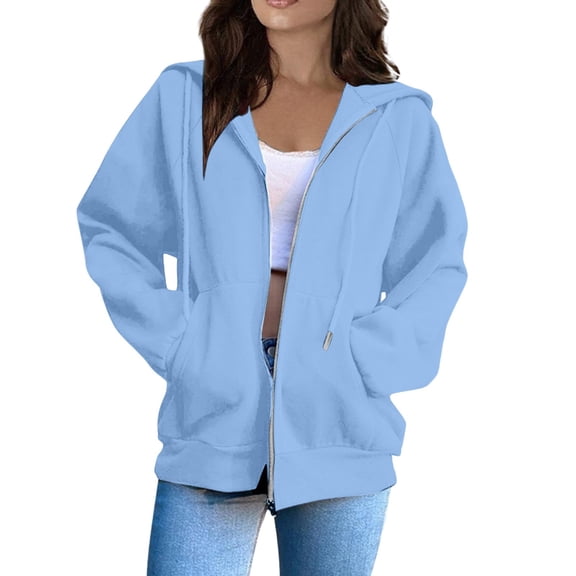 ZSQDM Crop Hoodies for Women Oversized Sweatshirt Women's Hoodless Sweatshirt Opi Top Coat Oversized Coat Women(Xxl)