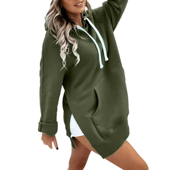 ZSQDM Cropped Zip Up Hoodie Women Long Sleeve Shirts for Women 2025 Fall Clothes Tunic Tops Loose Fit Pullover Sweaters Curved Fall Sweaters for Women 2025 Women Blending Shirts (L)
