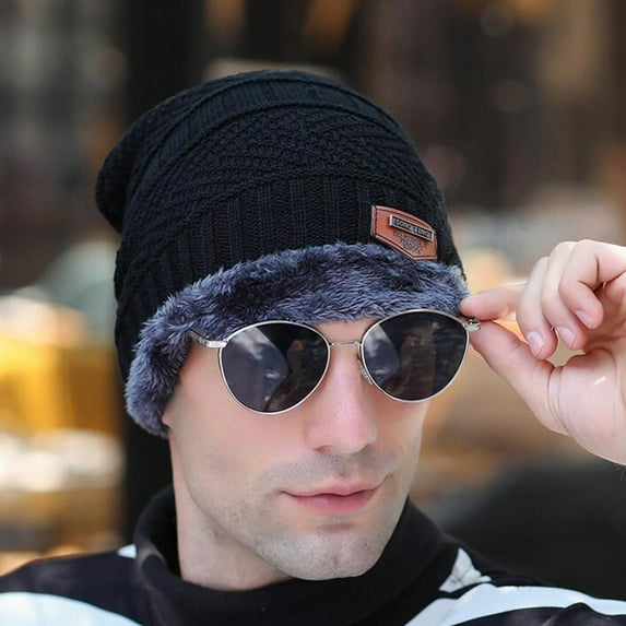 ZSQDM Fashion Fleece Contrast Colors Knitted Warm Winter Hats for Women Men Women beanie Hats for Men Baseball Caps Caps for Women