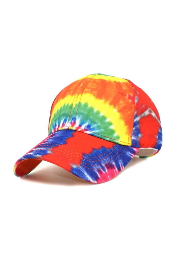 ZSQDM Fashion Unisex Men Women Tie-Dyed Sun Hat Adjustable Baseball Cap Hip Hop Hat beanie Hard Hat Sun Shade Visors Theraice Migraine Relief Cap