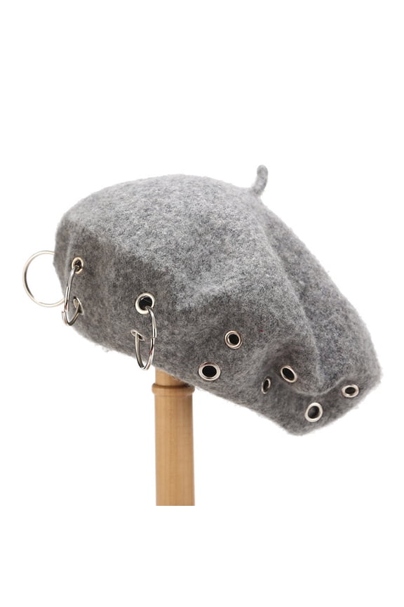 ZSQDM Fashion Women's Solid Iron Ring Lovely Vintage Painter Hat beret Hat Cap beanie of Men Cowboy Hats berets Swimming Cap