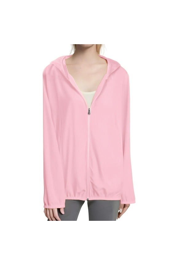 ZSQDM Female Hooded Sun Clothing Jacket Lightweight Close Fitting Sports Outdoor Zipper Jacket Women's Cardigans Women's Sweaters Knit Casual Sweater Fall Outfits Clothes Cat Sweater(M)