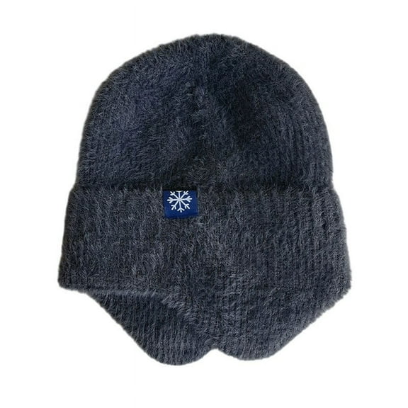 ZSQDM Knit Slouchy Beanie Winter Warm Knitted Plain Dyed Colorful Hat Letter Charm Custom Knit Hat For Women Warm Chunky Soft Beanie