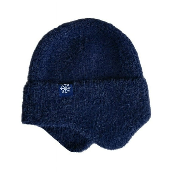 ZSQDM Knit Slouchy Beanie Winter Warm Knitted Plain Dyed Colorful Hat Letter Charm Custom Knit Hat For Women Warm Chunky Soft Beanie