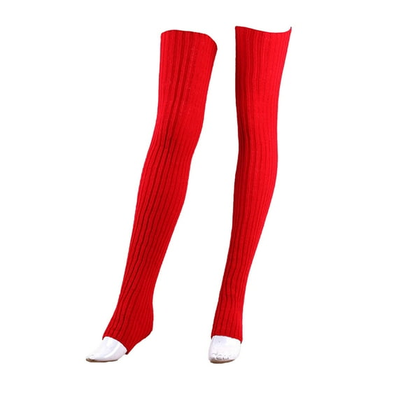ZSQDM Long Leg Warmer, 31.5 Inch Length Leg Knit Over The Knee Extra Long Winter Soft Thick Thigh High Footless Socks For Women Winter Heavy Crew Socks