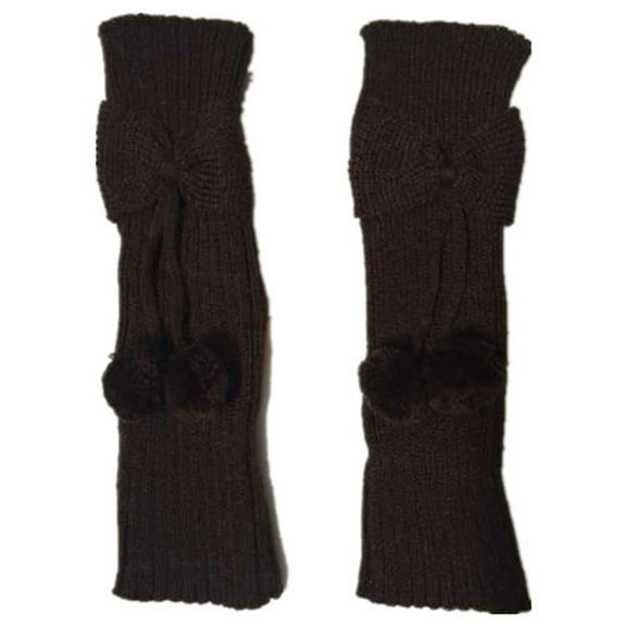 ZSQDM Long Leg Warmer, Fashion Kids Children Baby Girls Cute Bowknot Pompom Knit Leg Middle Knee Boot Socks Cuffs Toppers Winter Heavy Crew Socks