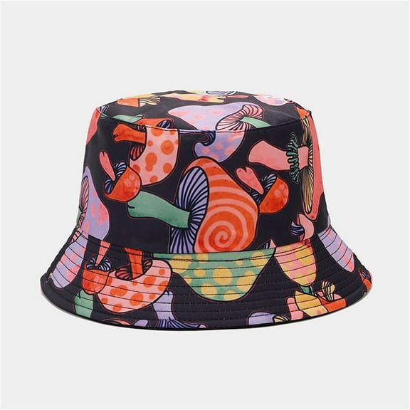 ZSQDM Male's and Female's Casual Fisherman's Hat 3D Printed Pattern Tie Dye Double Basin Hat Outdoor Visor beanie Hat with Fans Solar Power Bucket Hats Shower Cap