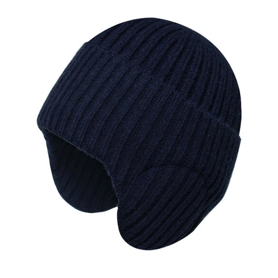 ZSQDM Men and Women Outdoor Warm Hat In Winter Border Thickened Knitting Hat Cold Proof Earmuff Cap beanie for Women Golf Hat Bomber Hats Newsboy Cap for Men
