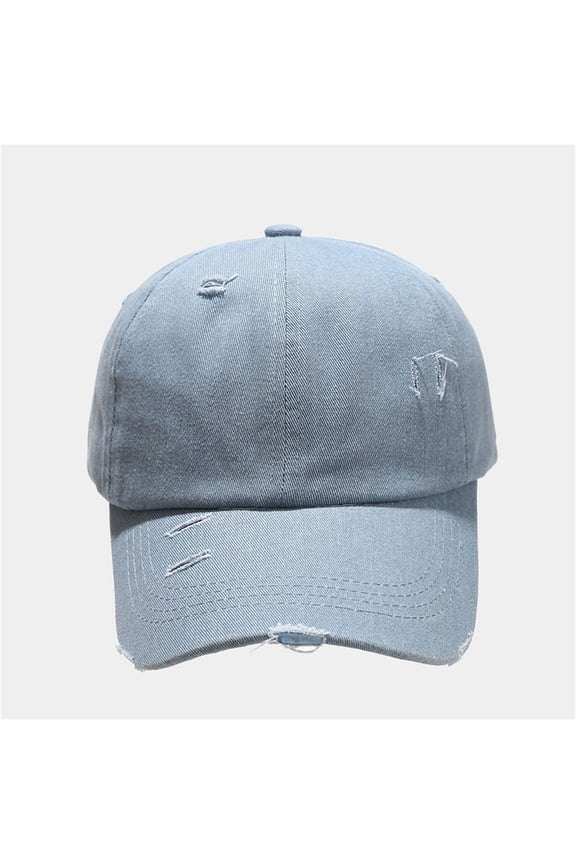 ZSQDM Men and Women Casual Old Fashioned Washing Water Hole Grinding Edge Baseball Cap Peaked Cap Women beanie Custom Hat Visors Migraine Relief Cap