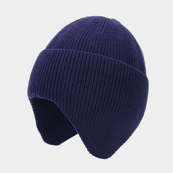 ZSQDM Men's and Women's Solid Color Autumn and Winter Outdoor Knitted Hats Core Yarn Dome Hats Women beanie Fedora Hats for Men Bomber Hats Caps
