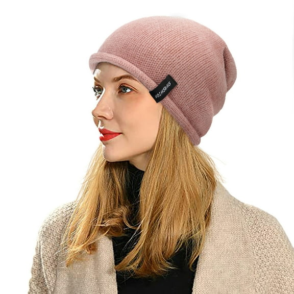 ZSQDM Mens and Womens Knitted Caps Warm Winter Knitted Wool Ski Caps beanies Dad Hat Bomber Hats Solar Post Cap Lights