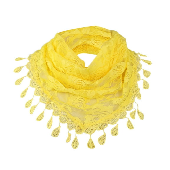 ZSQDM Mulberry Silk Scarfs Women Women Hollow Lady Scarf Scarves Tassel Lace Shawl Floral Scarf Neckerchief for Women
