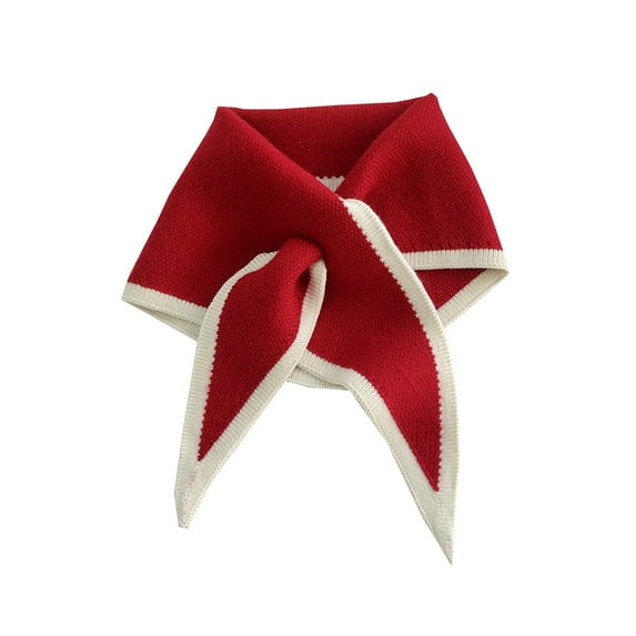 ZSQDM Mulberry Silk Scarfs Women Women Scarf Contrast Color Autumn Winter Simple Knitting Collar Scarf For Outdoor Neckerchief for Women