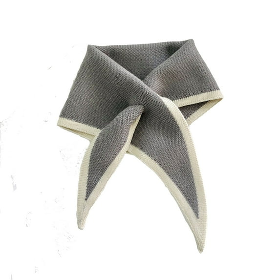 ZSQDM Mulberry Silk Scarfs Women Women Scarf Contrast Color Autumn Winter Simple Knitting Collar Scarf For Outdoor Neckerchief for Women