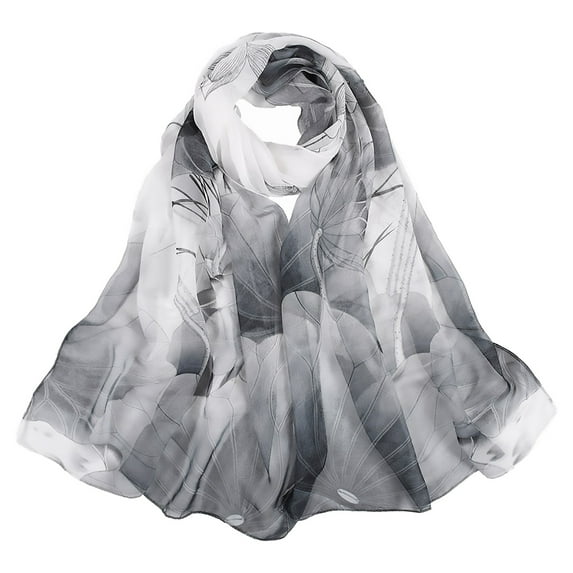 ZSQDM Mulberry Silk Scarfs Women Women's Colorful Printed Scarf Simple Cotton And Linen Warm Shawl Muslim Headscarf Scarf Neckerchief for Women