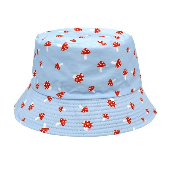 ZSQDM Mushroom Print Fishermans Hat Mens Fashion Trend Basin Hat Spring and Summer Outdoor Sunscreen Visor Hat beanies Dog Hat Bucket Hats Swim Cap