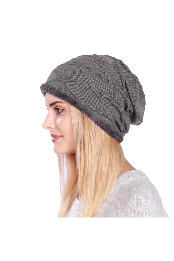 ZSQDM Neutral Thick Soft and Stretchy Twist Knit Thermal Plush beanie Party Hats Bomber Hats Key Caps