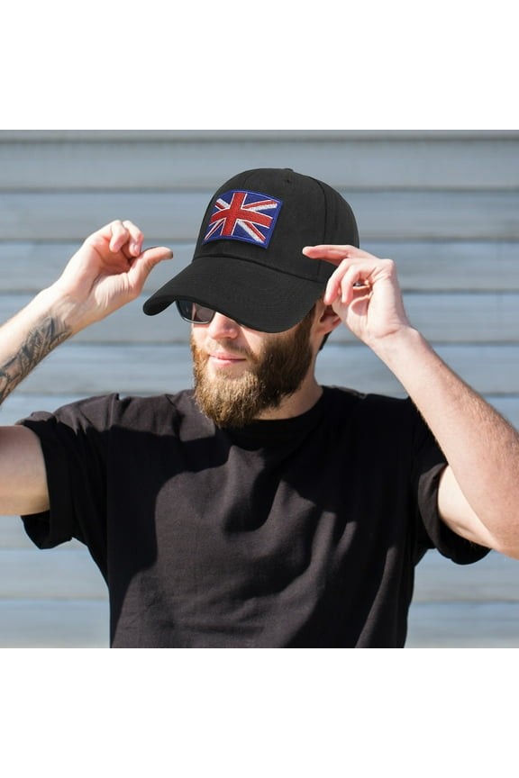 ZSQDM New British Flag Four Season Outdoor Baseball Caps for Men and Women and English Fans In Europe beanie for Women Hat Cleaner Baseball Caps Hat Press Heat Machine for Caps