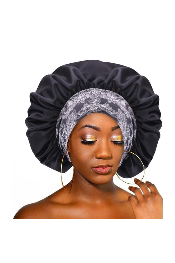 ZSQDM New Elastic Headband Satin Bonnet Hat Sleep Cap Women beauty Salon Women beanie Cowboy Hat Baseball Caps Headache Cap