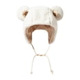 thumbnail image 1 of ZSQDM Plush bear Ears Pullover Hat Women's Winter Warm Teddy Fleece Hat beanie of Men Black Cowboy Hat Bomber Hats Swimming Cap, 1 of 3