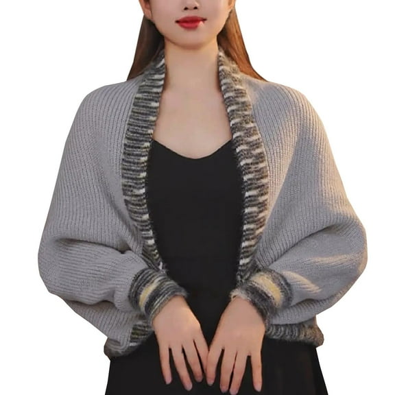 ZSQDM Ponchos Adult Versatile Rainbow Knit Cardigan Sweater Shawl Ponchos for Men