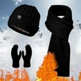 thumbnail image 1 of ZSQDM Scarf Gloves Hat Set for Teen Girls Women or Men Autumn Winter Warm Hat Scarf Gloves Three Pieces Women beanie Captain Hat Scarf Hat or Gloves Bottle Caps, 1 of 7