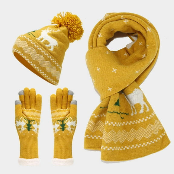 ZSQDM Scarf Gloves Hat Set for Teen Girls Women&Men Autumn Winter Warm Wool Hat Scarf Gloves Three Pieces Women beanie Cowgirl Hat Scarf ,Hat,& Gloves Swim Cap for Men