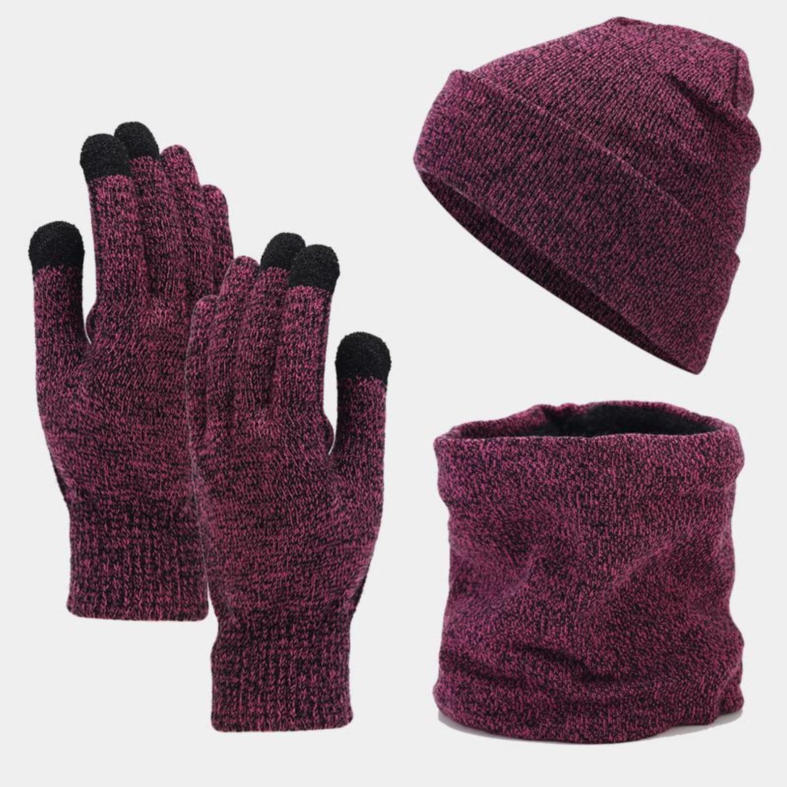 ZSQDM Scarf Gloves Hat Set for Teen Girls Women or Men 