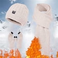 thumbnail image 1 of ZSQDM Scarf Gloves Hat Set for Teen Girls Women&Men Autumn Winter Warm Wool Hat Scarf Gloves Three Pieces beanie for Women New Era Hats Scarf ,Hat,& Gloves Tooth Brush Cover Cap, 1 of 7