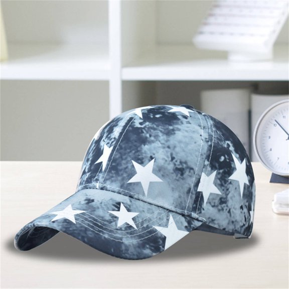 ZSQDM Star Printed Outdoor Personality Baseball Cap Men and Women's Cap Outdoor Printed Breathable American Cap beanie Running Hat Visors Valve Stem Caps