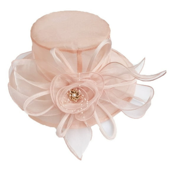 ZSQDM Sun Hats for Men Women Women Fascinator Lady Tea Party Church Wedding Bridal Flower Hat Unisex Sun Hats