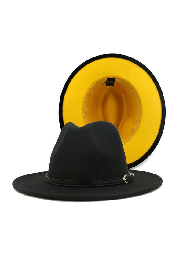 ZSQDM Two Tone Red Bottom Wide Hat Panama Hat Casual Jazz Hats for Men Women beanies Trucker Hat Men Baseball Caps Solar Post Cap Lights