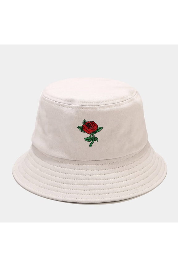ZSQDM Unisex Adult Women Men Rose Print Fisherman Hat Sunscreen Outdoors Flower Cap beanies Womens Hats Bucket Hats Highlight Cap