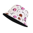thumbnail image 1 of ZSQDM Unisex Print Double Side Wear Reversible Bucket Hat Trendy Cotton Twill Canvas Sun Fishing Hat Fashion Cap beanie Pro Shop Hat Bucket Hats Shower Caps for Women Disposable, 1 of 2
