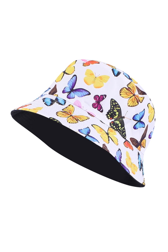 WCJM Unisex Print Double Side Wear Reversible Bucket Hat Trendy Cotton Twill Canvas Sun Fishing Hat Fashion Cap beanies beach Hat Bucket Hats Shot Bottles with Caps