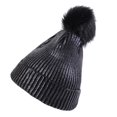 thumbnail image 1 of ZSQDM Unisex Solid Color Hot Stamping Pinstrip Knit Hat Warm Fashion Cotton Hat beanie Golf Hats berets Shower Cap for Women, 1 of 2