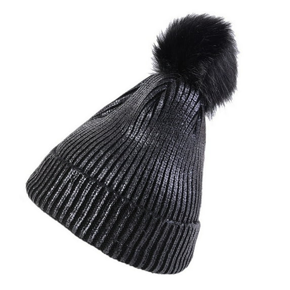 ZSQDM Unisex Solid Color Hot Stamping Pinstrip Knit Hat Warm Fashion Cotton Hat beanie Golf Hats berets Shower Cap for Women