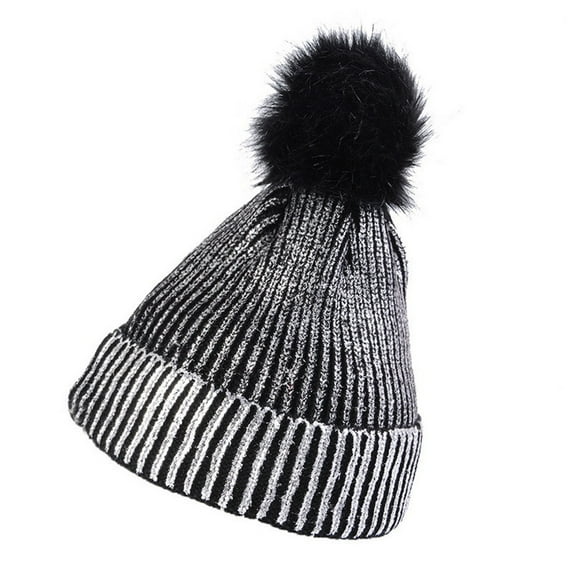 ZSQDM Unisex Solid Color Hot Stamping Pinstrip Knit Hat Warm Fashion Cotton Hat beanies Fedora Hats for Men berets Gas Cap