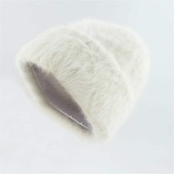 ZSQDM Unisex Wool Cap Smooth Board Solid Warm Brimless Plush Cap beanie for Women Trucker Hat Men Bomber Hats Cap