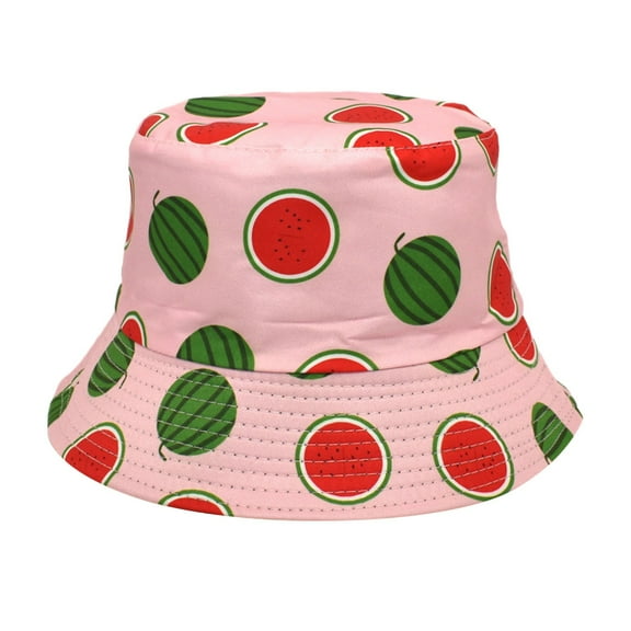 ZSQDM Watermelon Printed Fisherman's Hat Ladies Fresh Visor Hat Men's Outdoor Casual Double Sided Hat Women beanie Melin Hats for Men Bucket Hats Swim Cap for Men